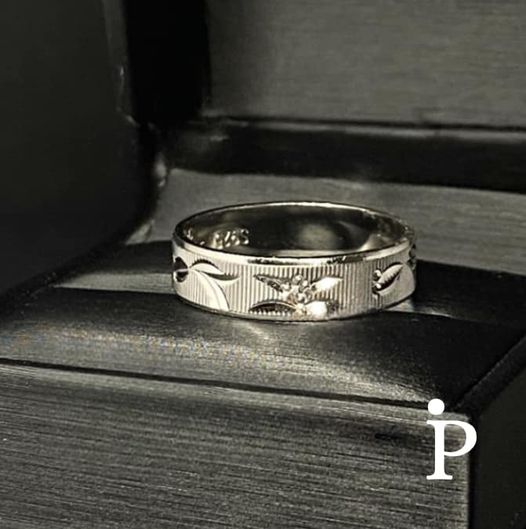 (ULP - 15) .925 Plata argolla unisex, mide 5 mm aprox. - JoyeriaParis