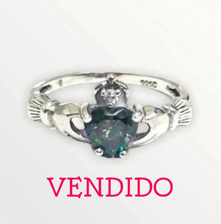 (ULP - 45).925 Plata Anillo con ZC color Tornasol. - JoyeriaParis