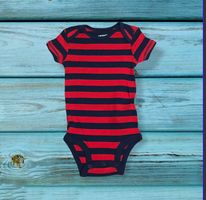 (RNN-11) Romper for baby 6 months blue and red