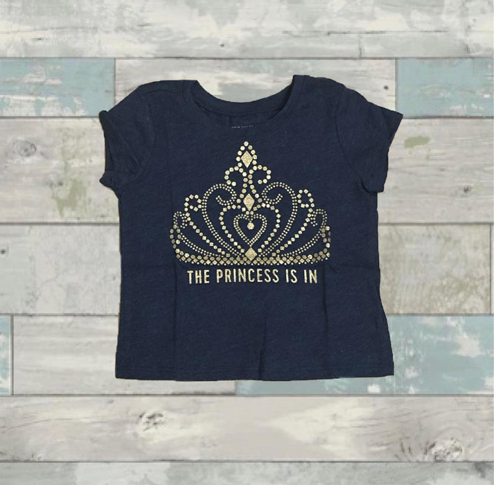 (RNN-125) T-shirt for 18 to 24 months in blue with crown print