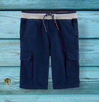 (RNN-20) Shorts (cargo) for boys 6 years in navy blue with side bags