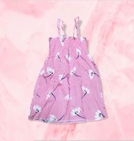 (RNN-66) Dress for girls 12 - 18 years old in pink with white flower print