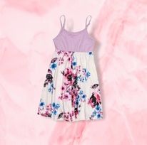 (RNN-59) Girl's dress 3 - 4 years with straps and flowers