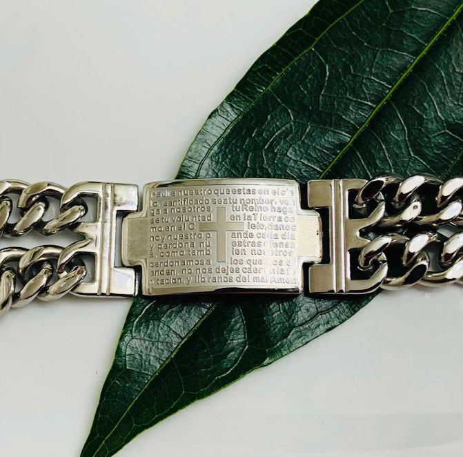 (AINOX-33) Stainless steel bracelet for men in 9” 10